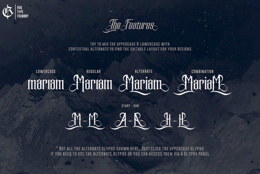 mariam story gothic font